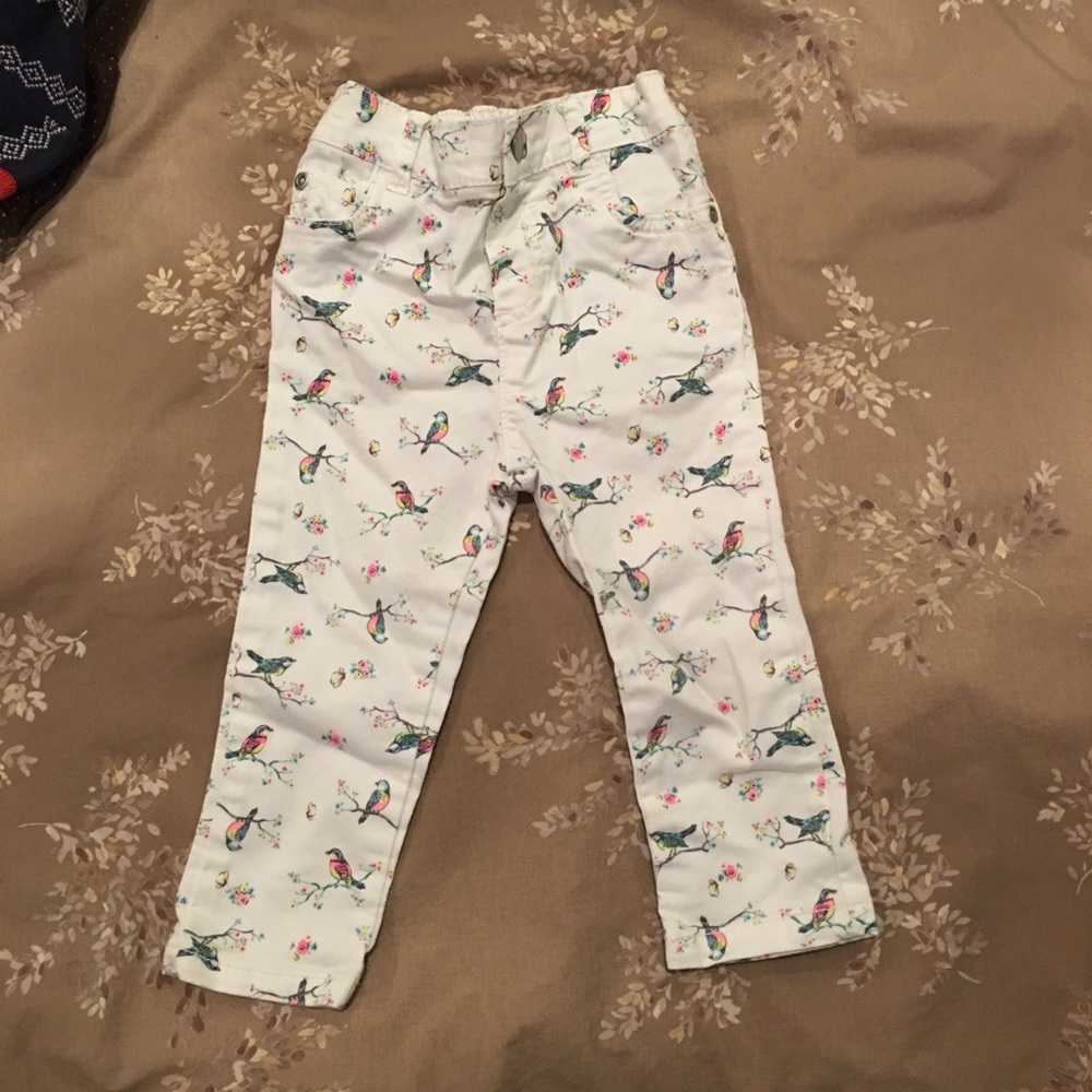 Carters bird ivory neon skinny jeans 24 Mo